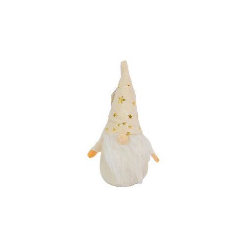 Mikulás babzsák figura textil krém M13,5cm