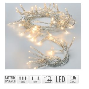   Fényfüzér 20 LED-es időzítős elemes (elem nélkül) meleg