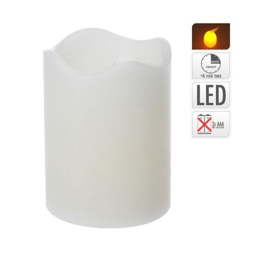 Gyertya LED-es fehér D7cm M9cm