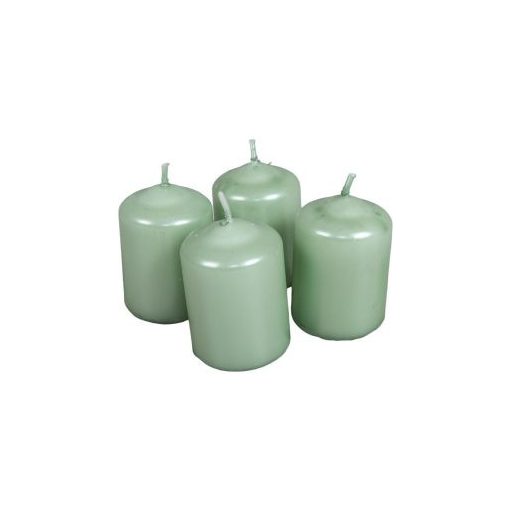 Metál adventi gyertya 40x60 mm menta 4db/csom (db ár)